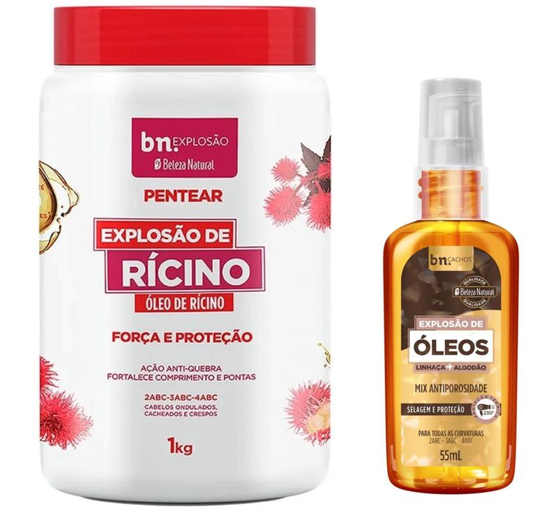 Creme de Pentear Beleza Natural 1kg Explosao Ricino + Explosão